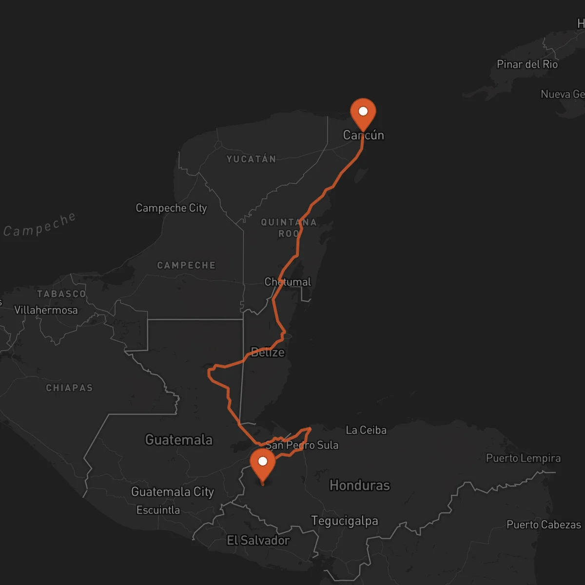 Ruta Cancún - Santa Rosa de Copán