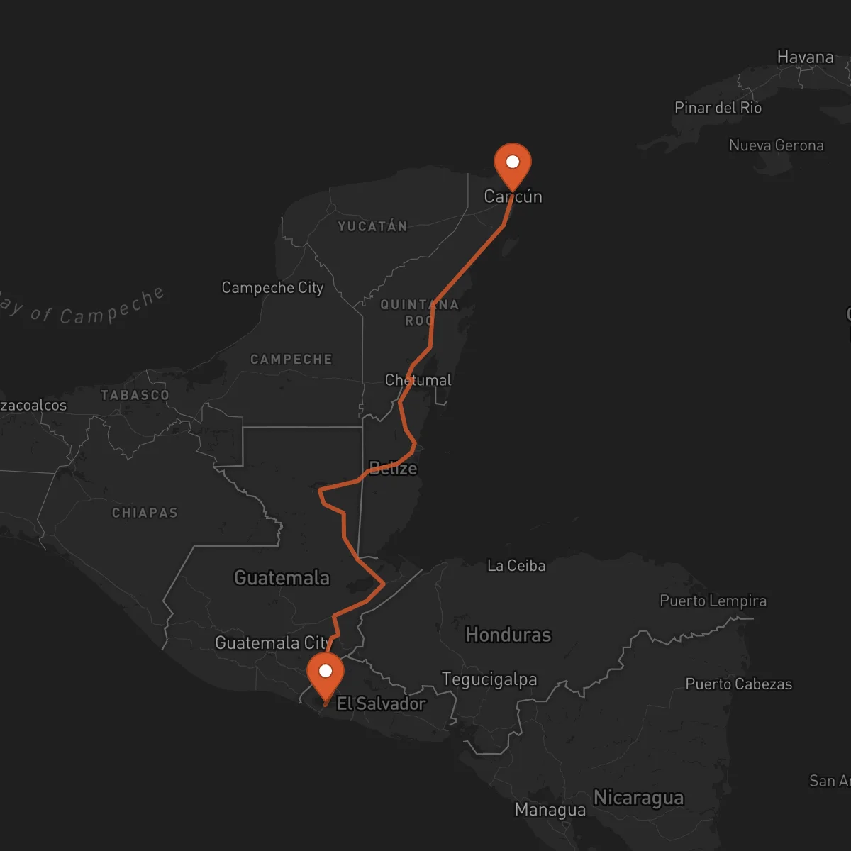 Ruta Sonsonate - Cancún