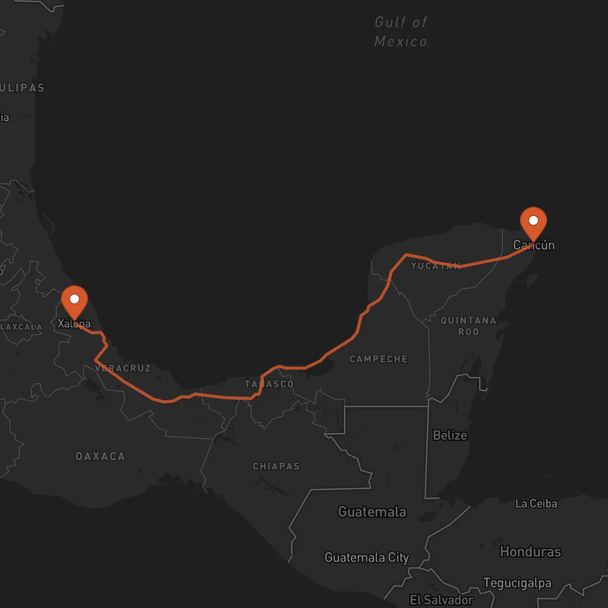 Ruta Cancún - Xalapa
