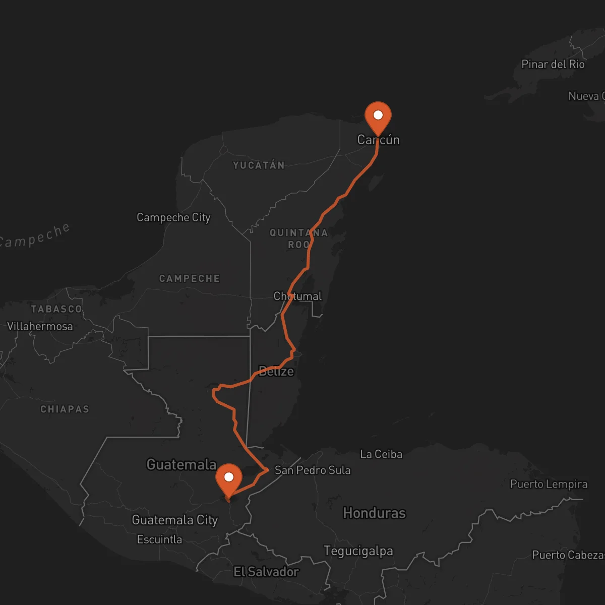 Ruta Cancún - Zacapa