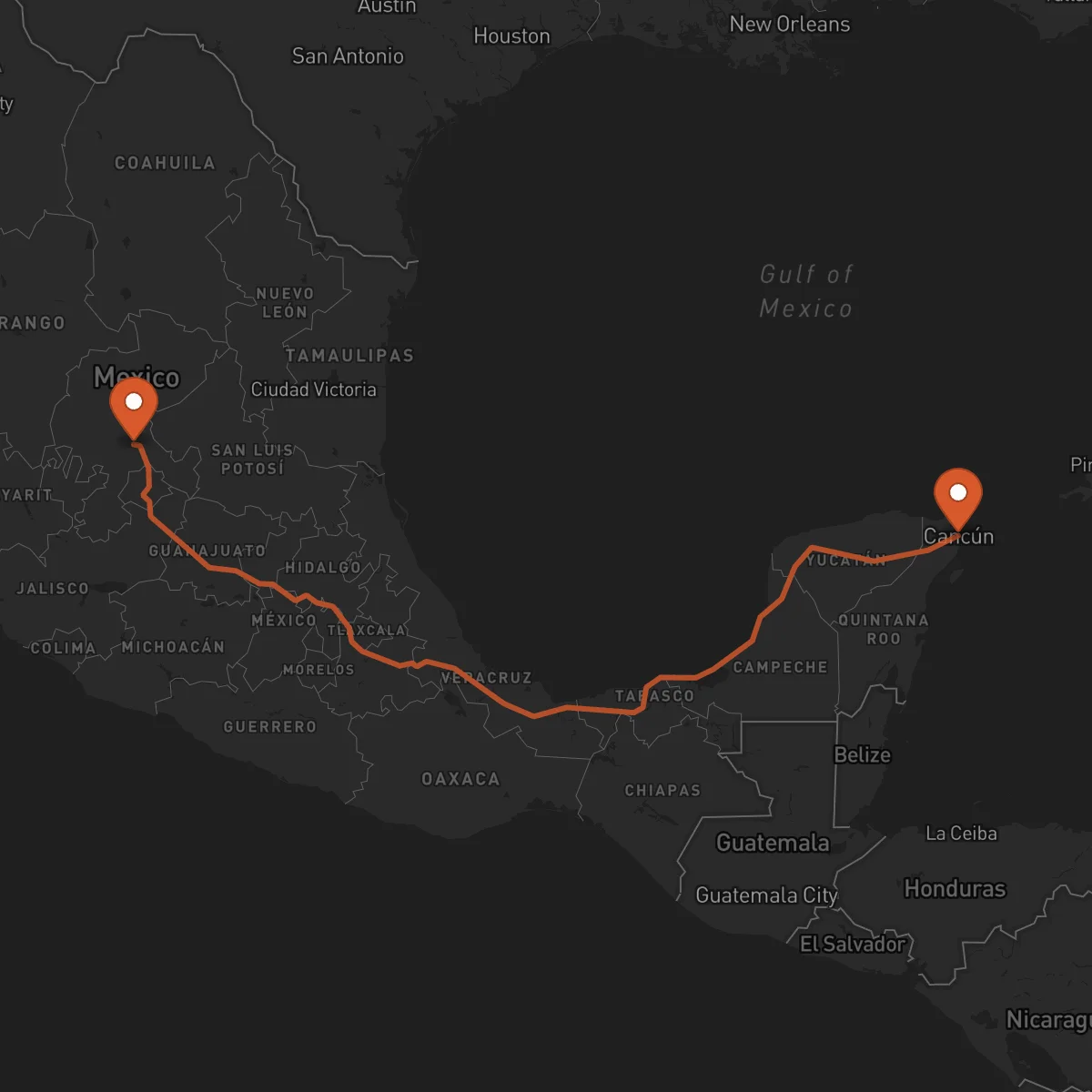 Ruta Cancún - Zacatecas