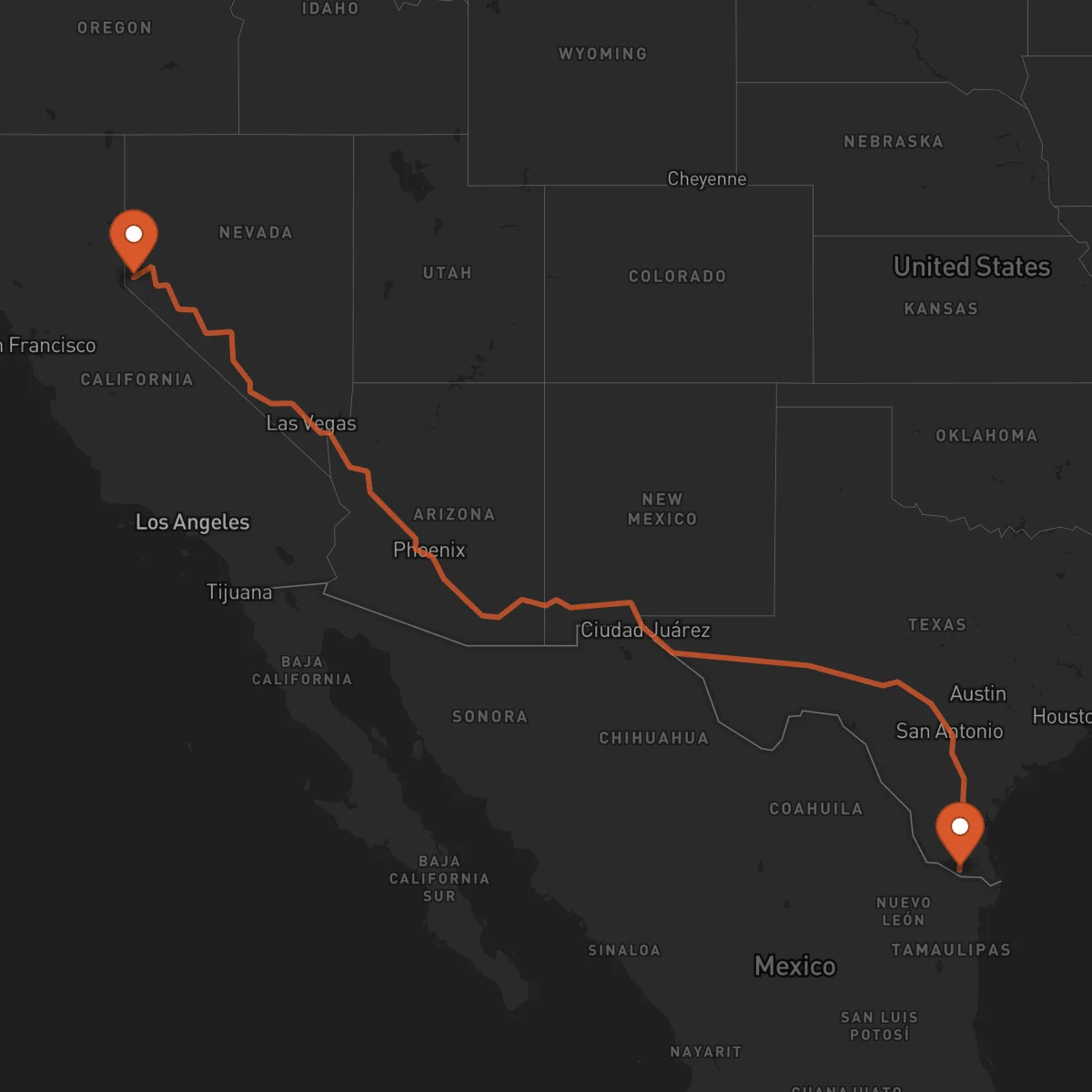 Ruta McAllen - Carson City
