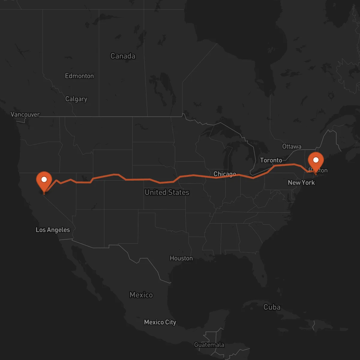 Ruta Carson City - Providence