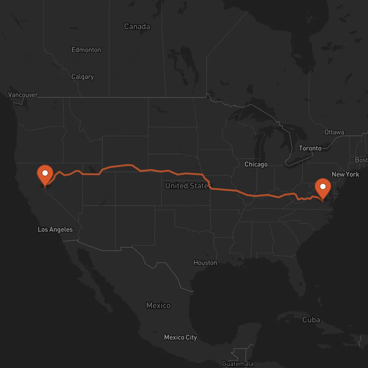 Ruta Carson City - Richmond