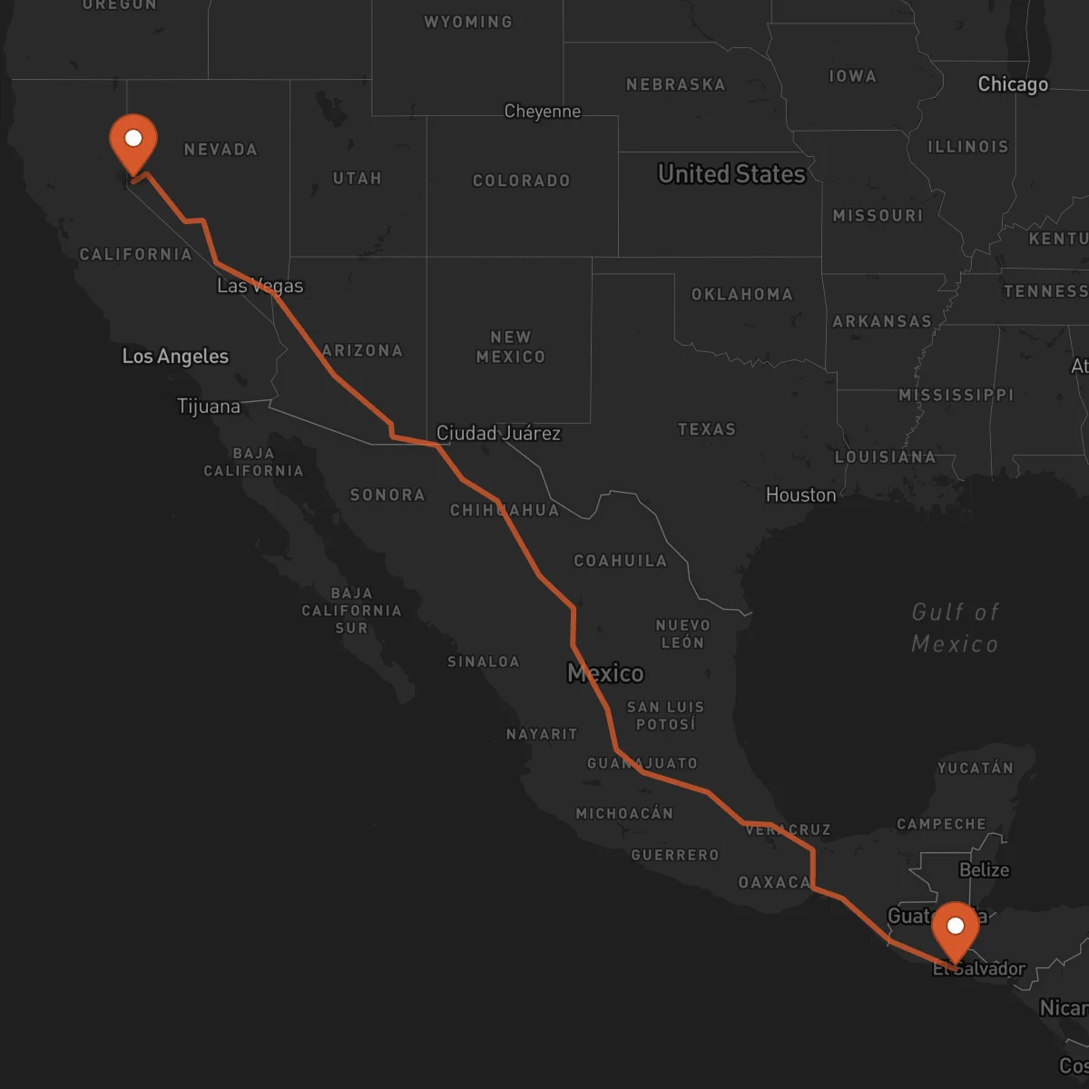 Ruta Carson City - Sonsonate