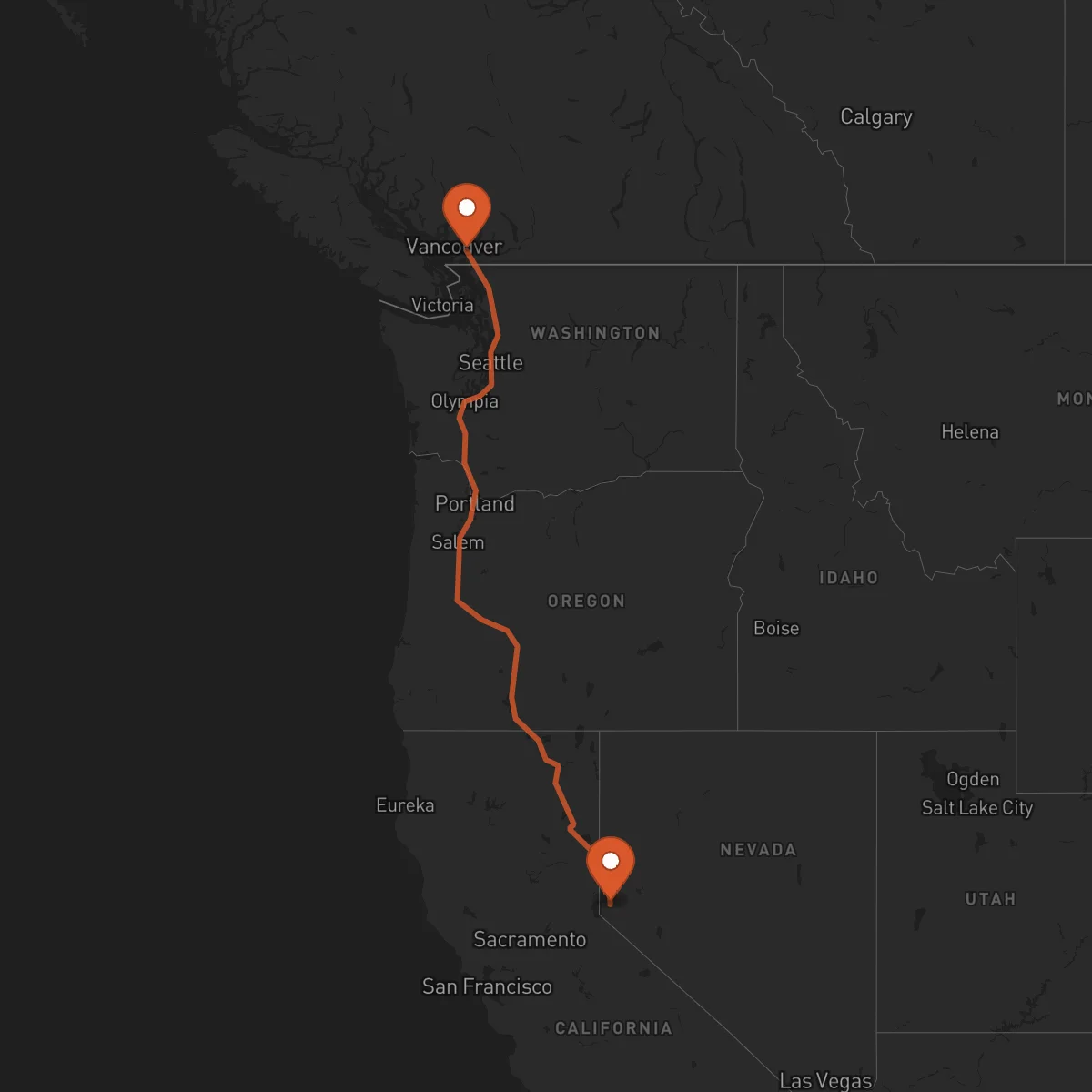 Ruta Carson City - Surrey