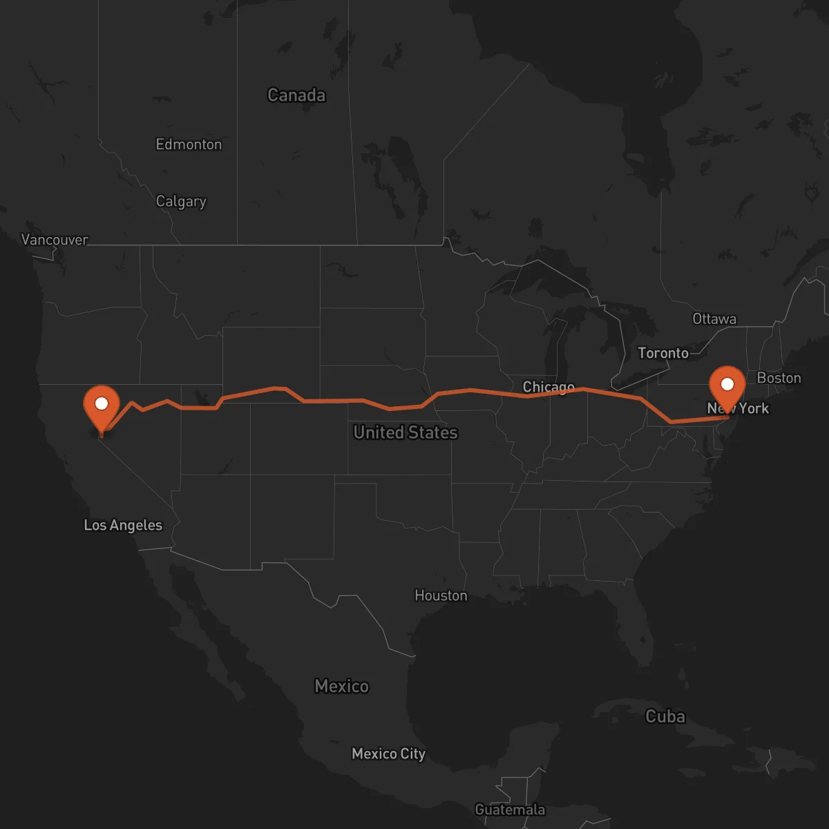 Ruta Carson City - Trenton