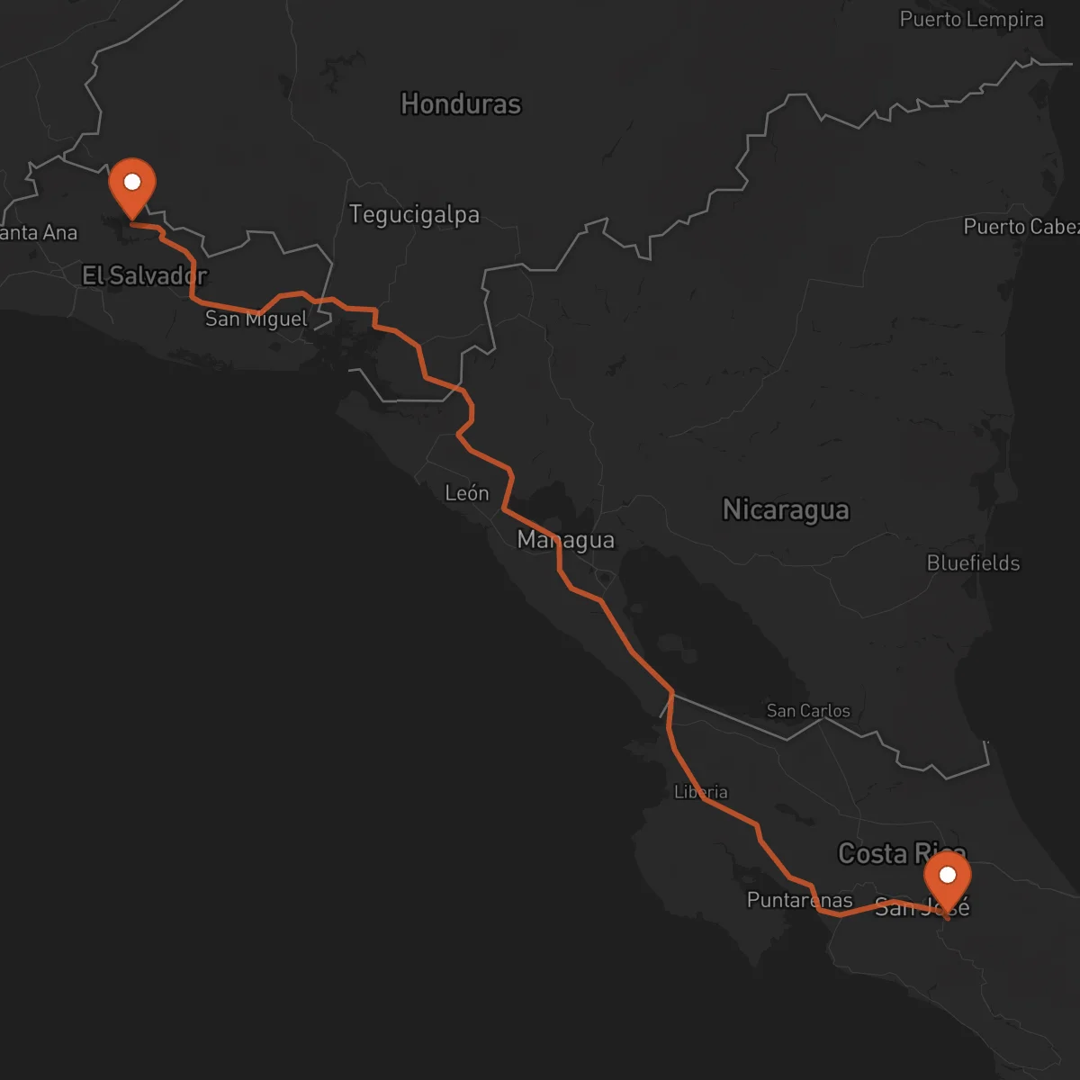 Ruta Chalatenango - Cartago