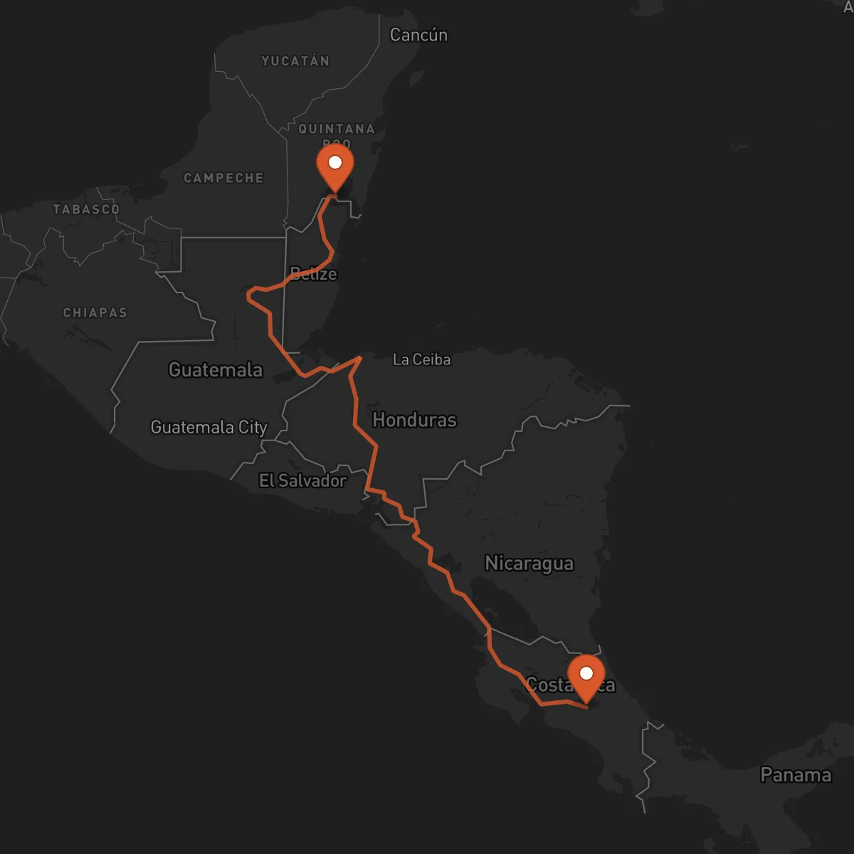 Ruta Cartago - Chetumal