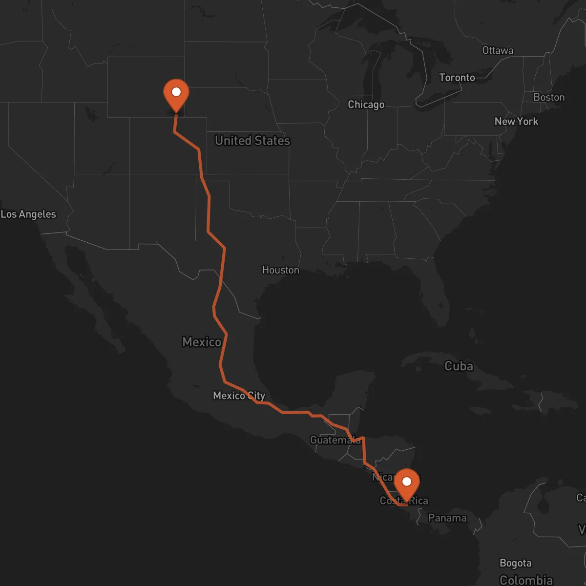 Ruta Cheyenne - Cartago