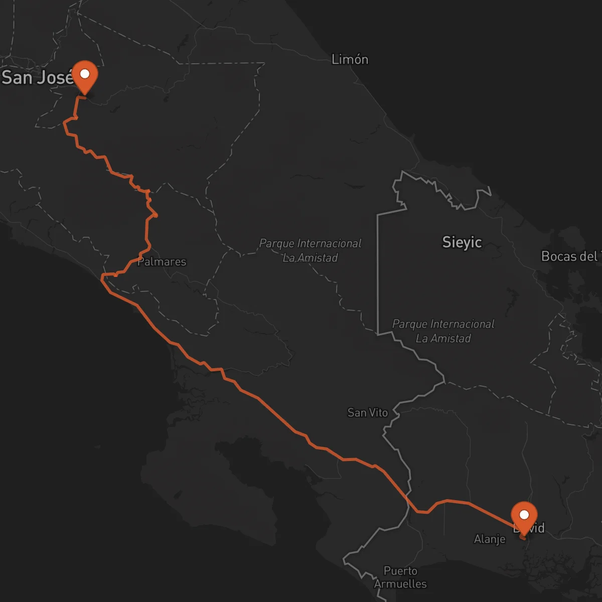 Ruta Cartago - David