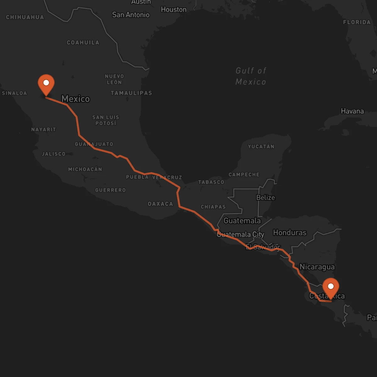 Ruta Durango - Cartago