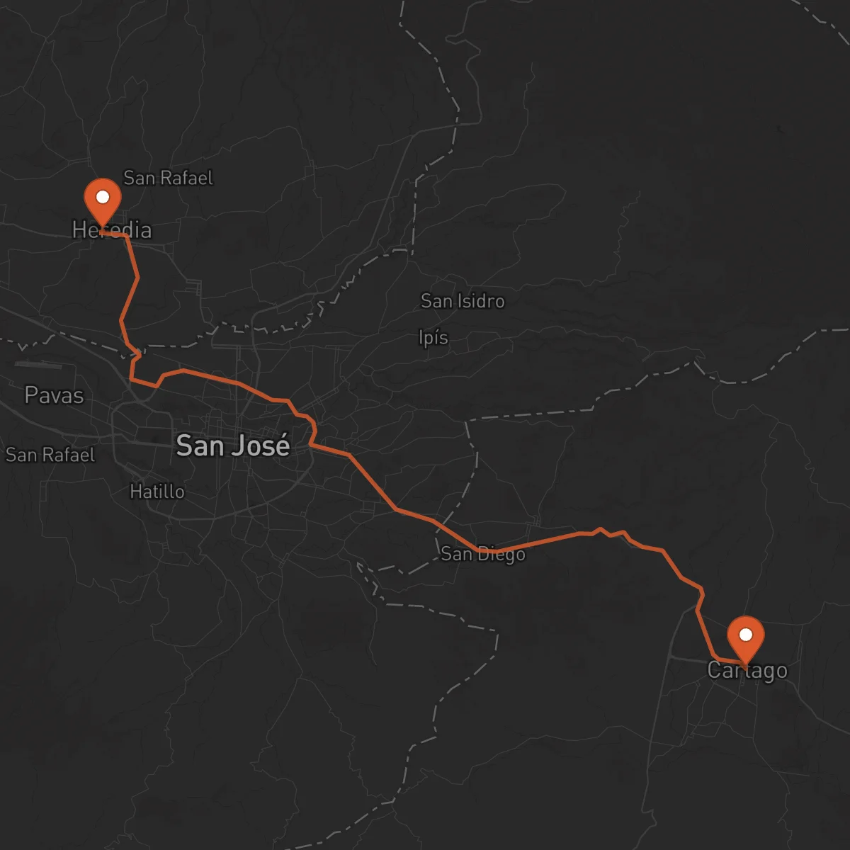 Ruta Cartago - Heredia