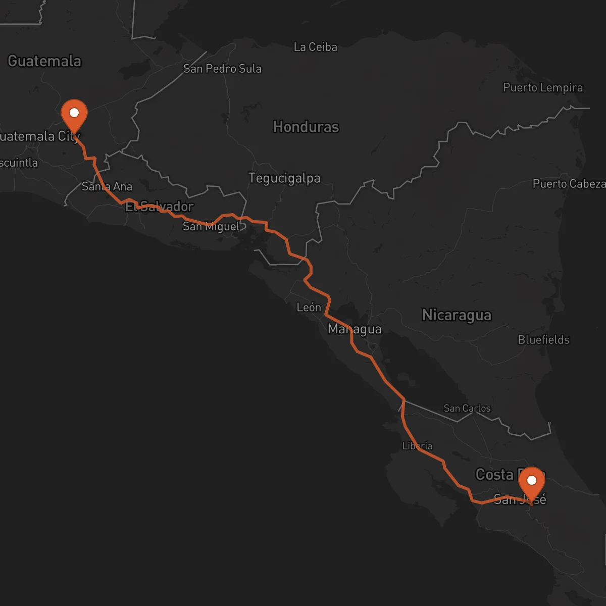 Ruta Jalapa - Cartago