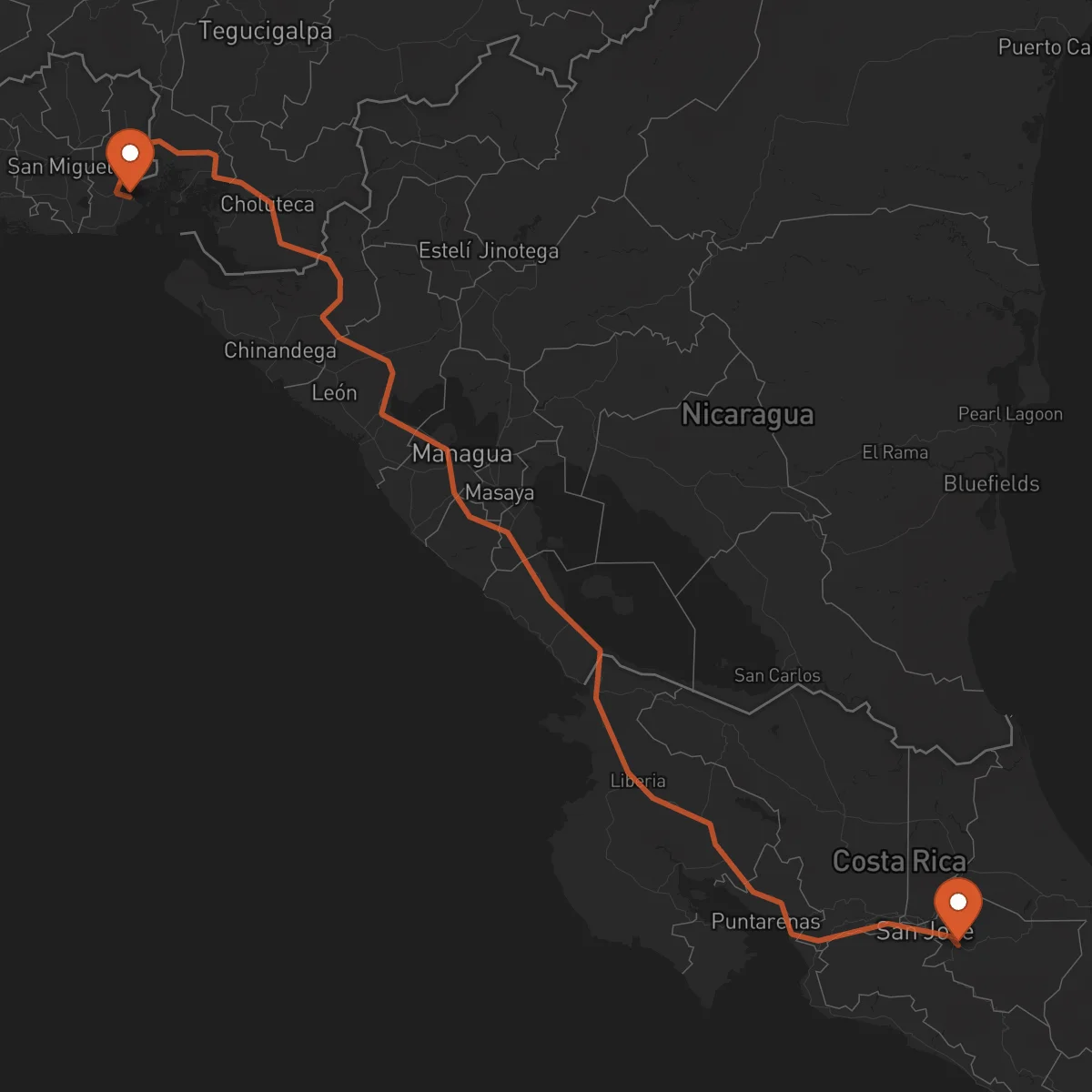 Ruta La Unión - Cartago