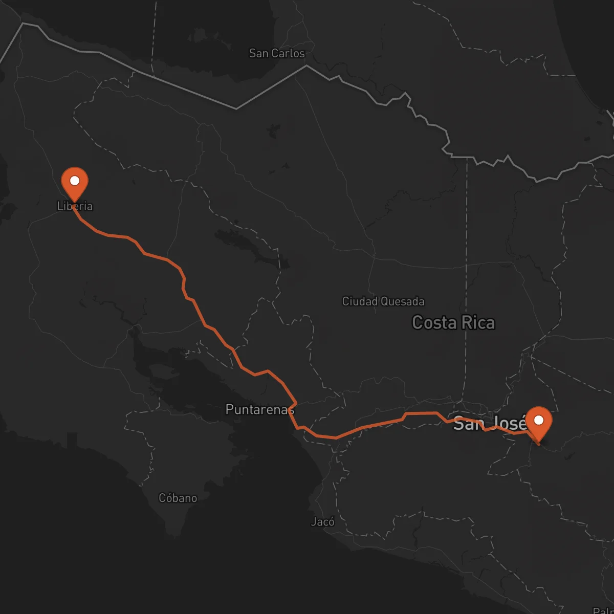 Ruta Cartago - Liberia