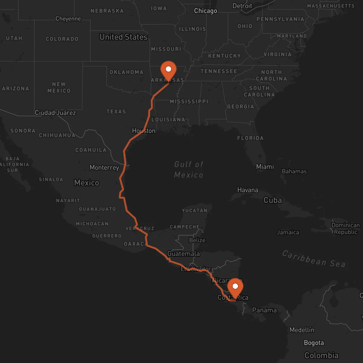 Ruta Little Rock - Cartago