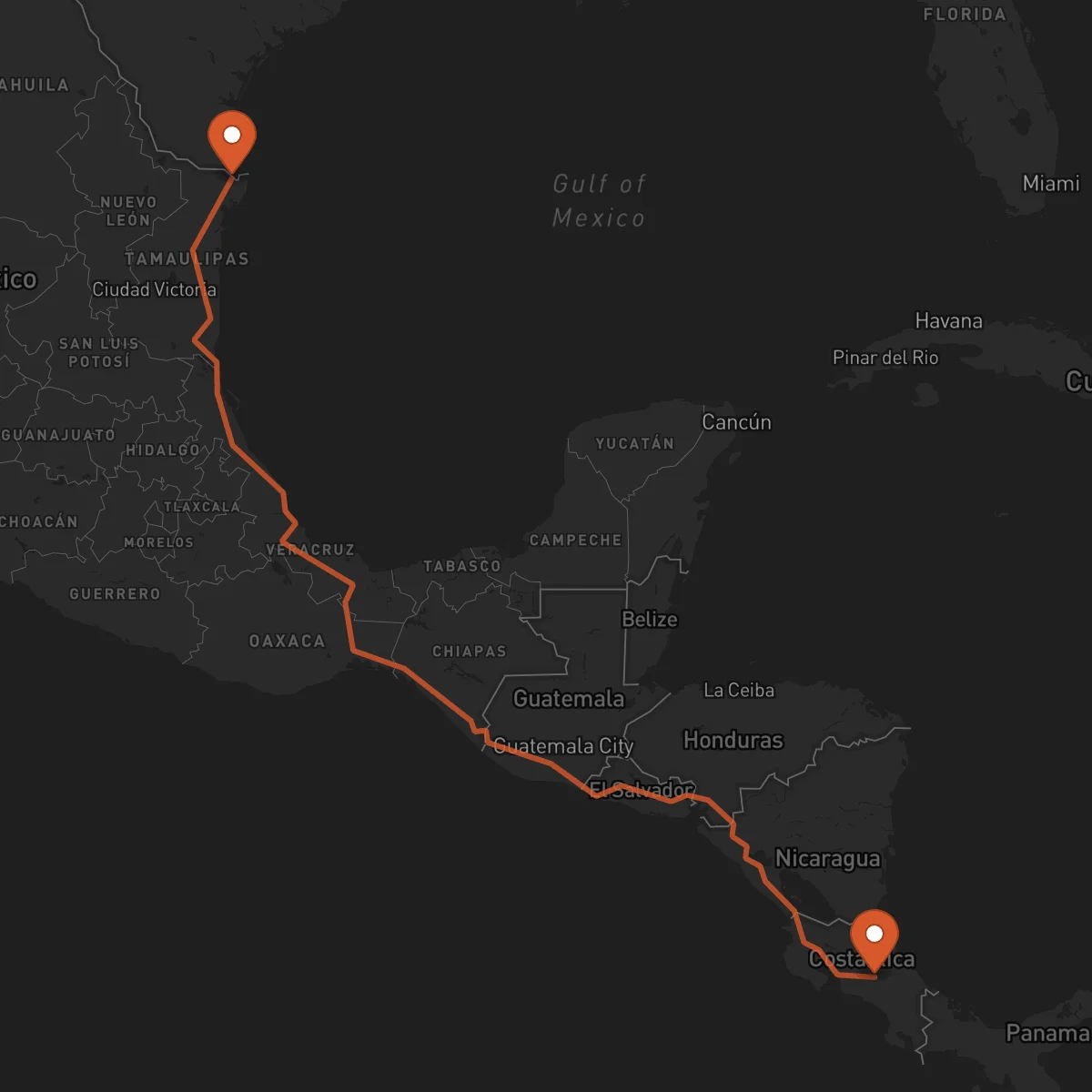 Ruta Cartago - Matamoros