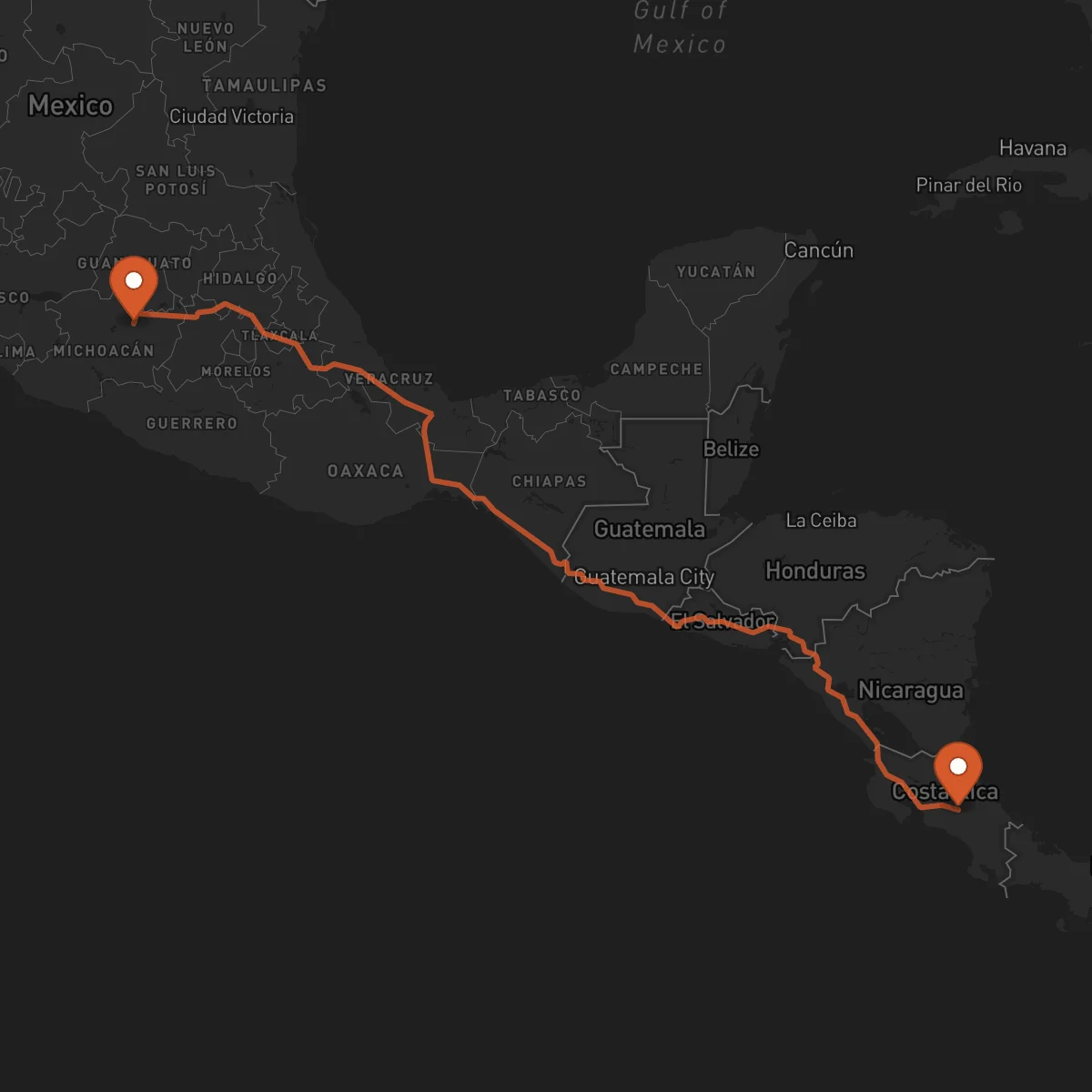 Ruta Morelia - Cartago