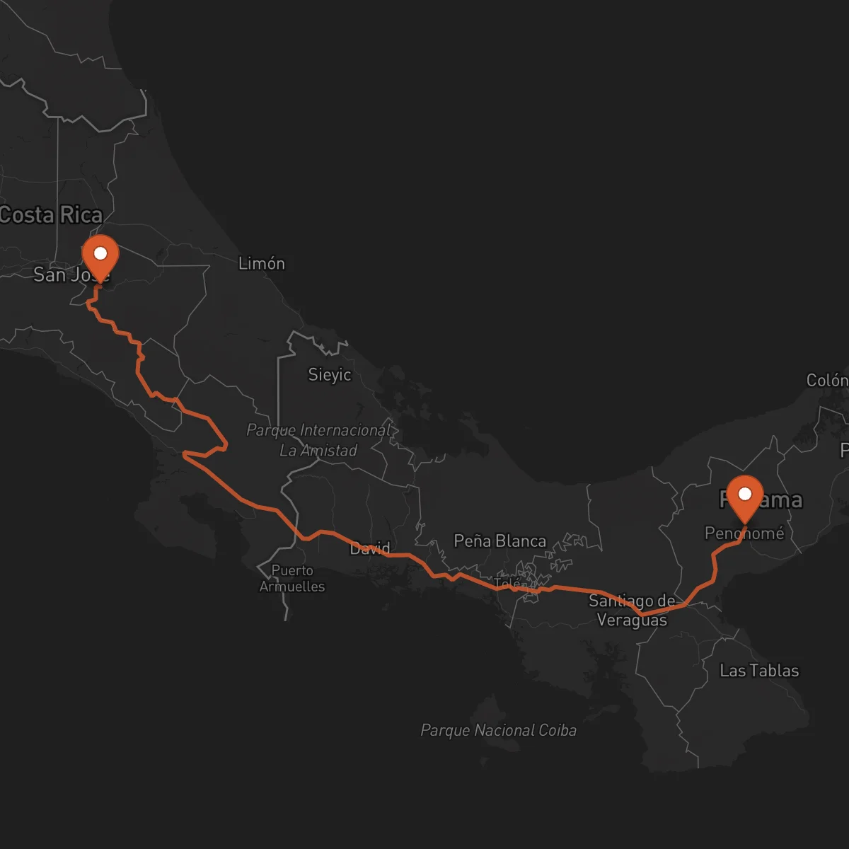 Ruta Penonomé - Cartago