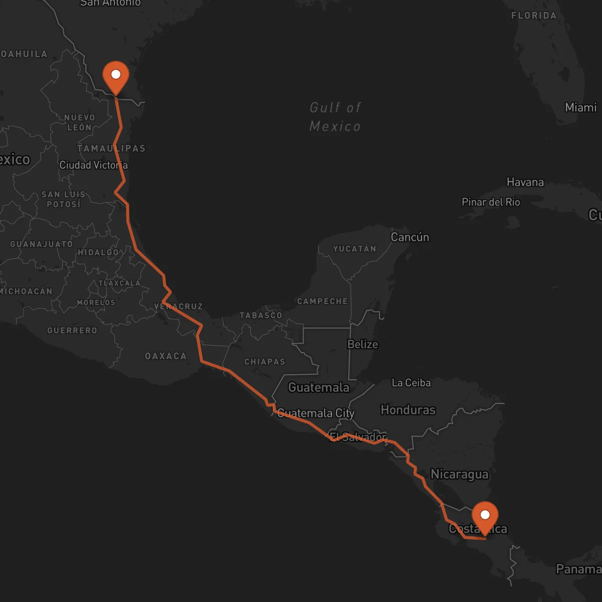 Ruta Reynosa - Cartago