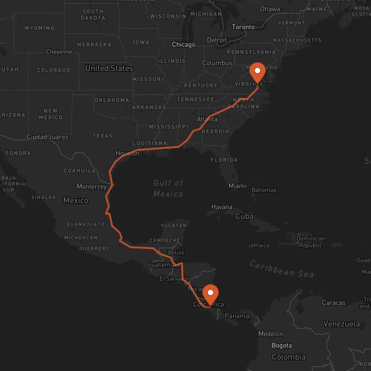 Ruta Richmond - Cartago