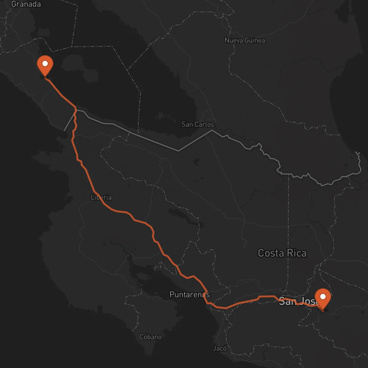 Ruta Cartago - Rivas