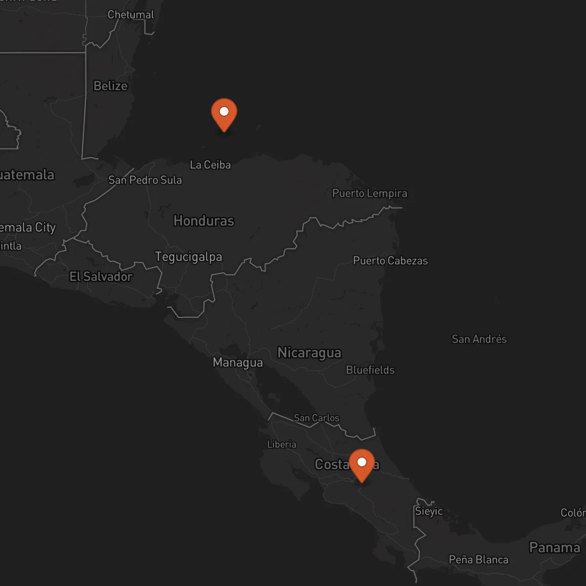Ruta Cartago - Roatán