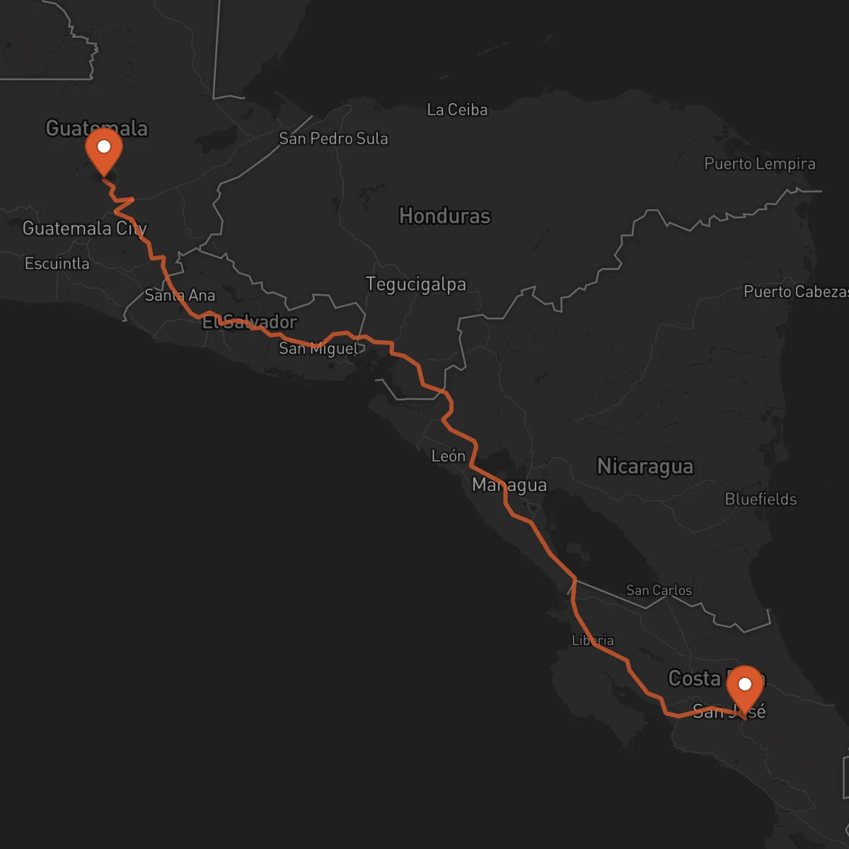 Ruta Salamá - Cartago