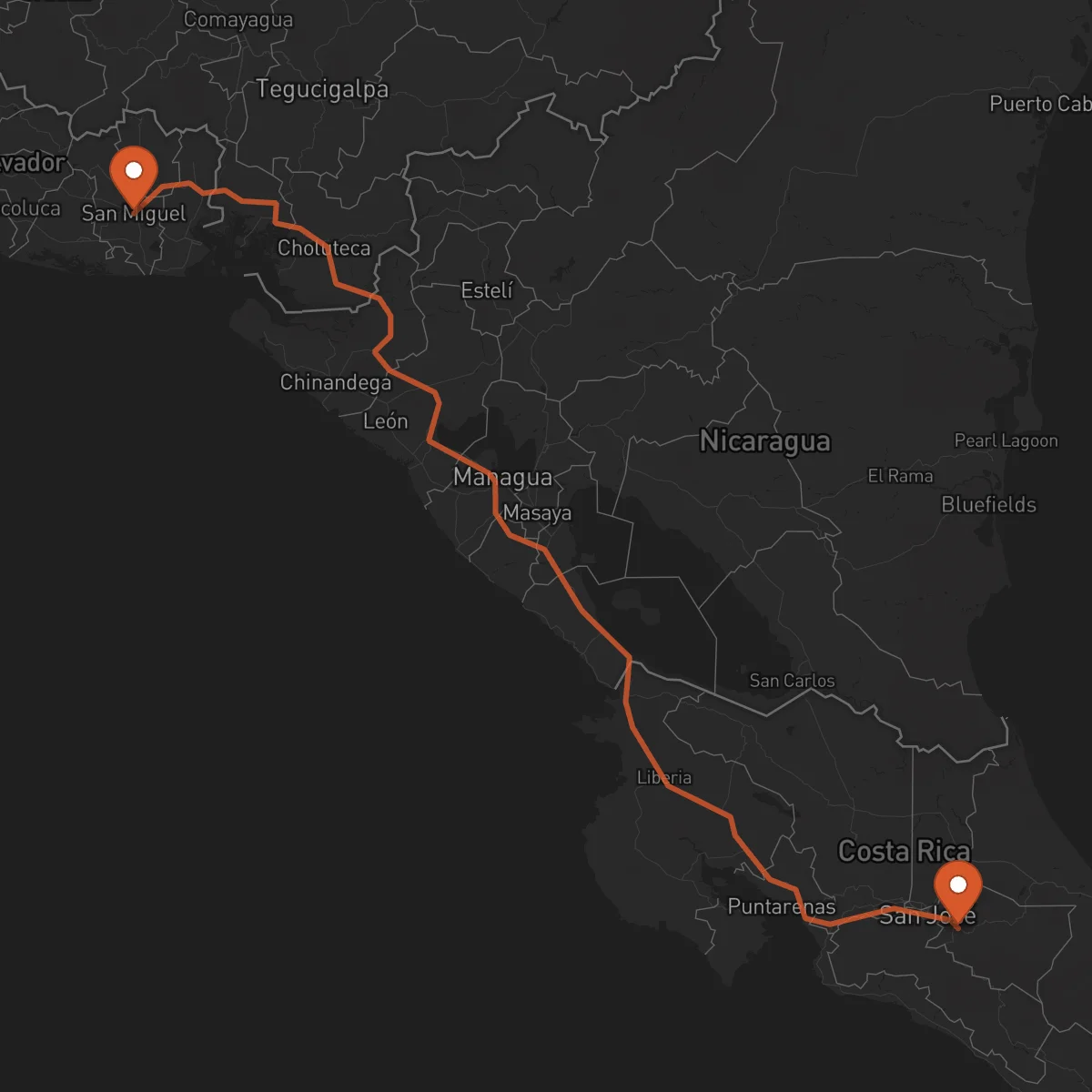 Ruta Cartago - San Miguel