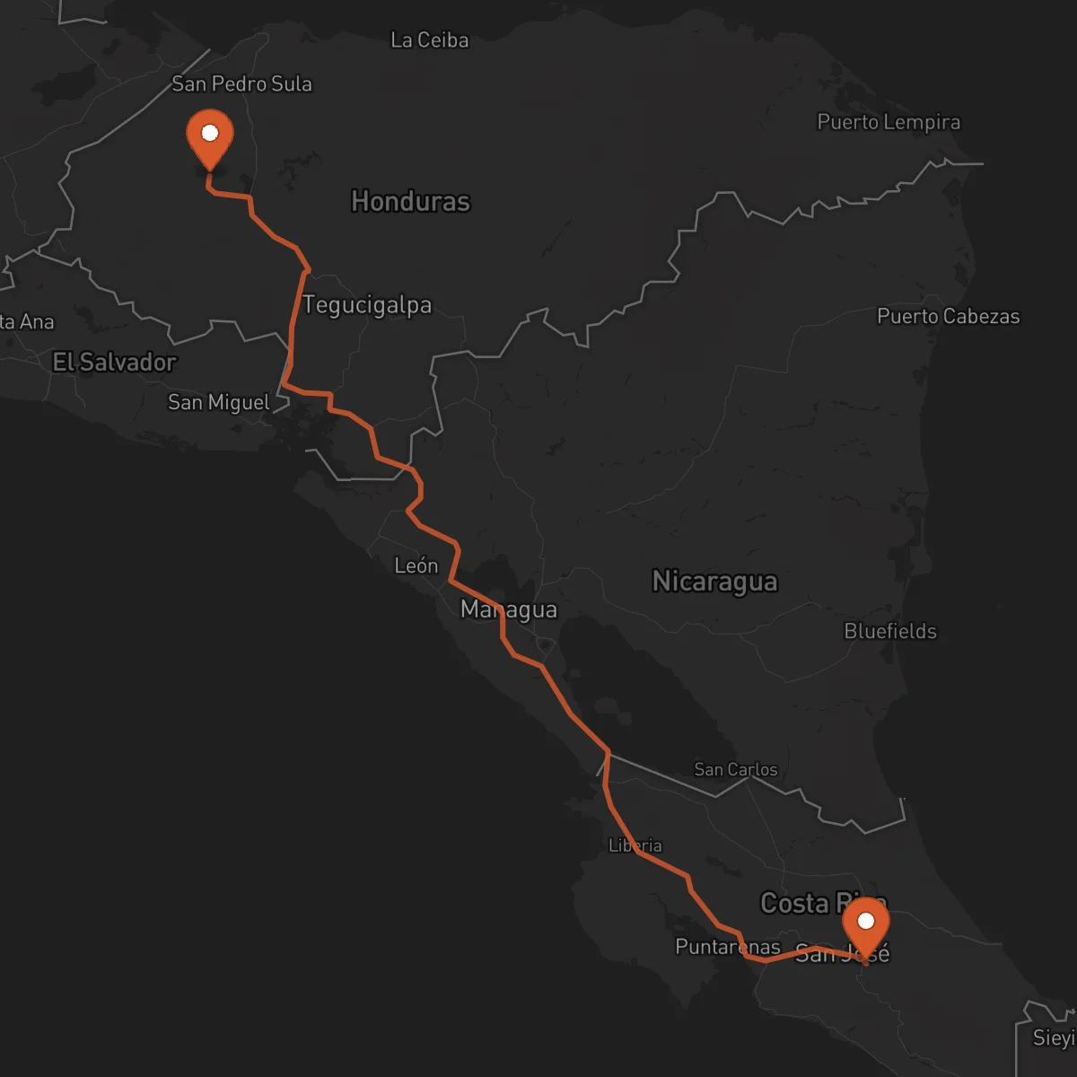 Ruta Cartago - Santa Bárbara