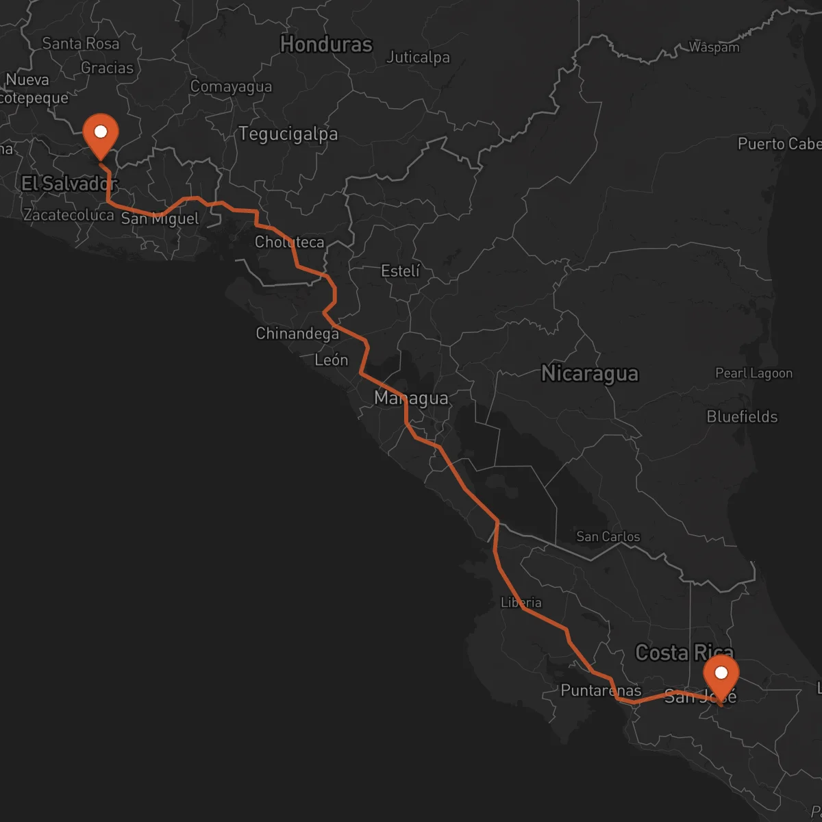 Ruta Cartago - Sensuntepeque