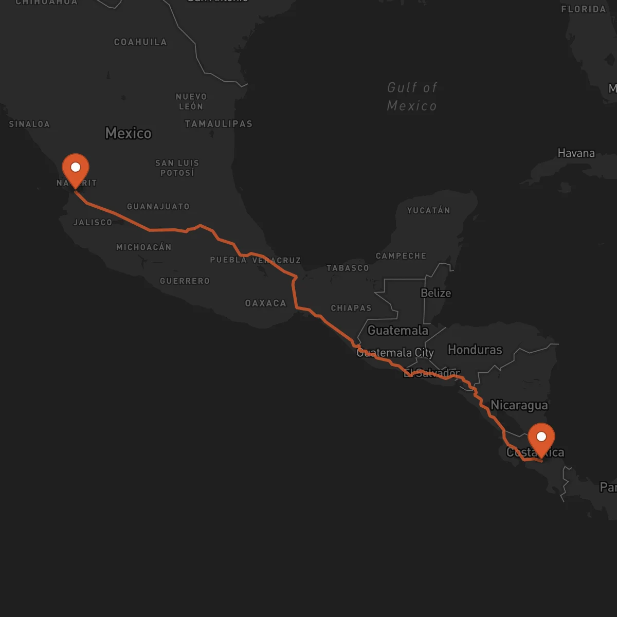 Ruta Tepic - Cartago