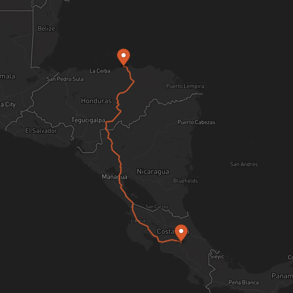 Ruta Trujillo - Cartago