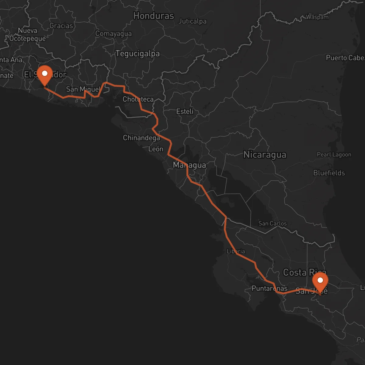 Ruta Cartago - Zacatecoluca