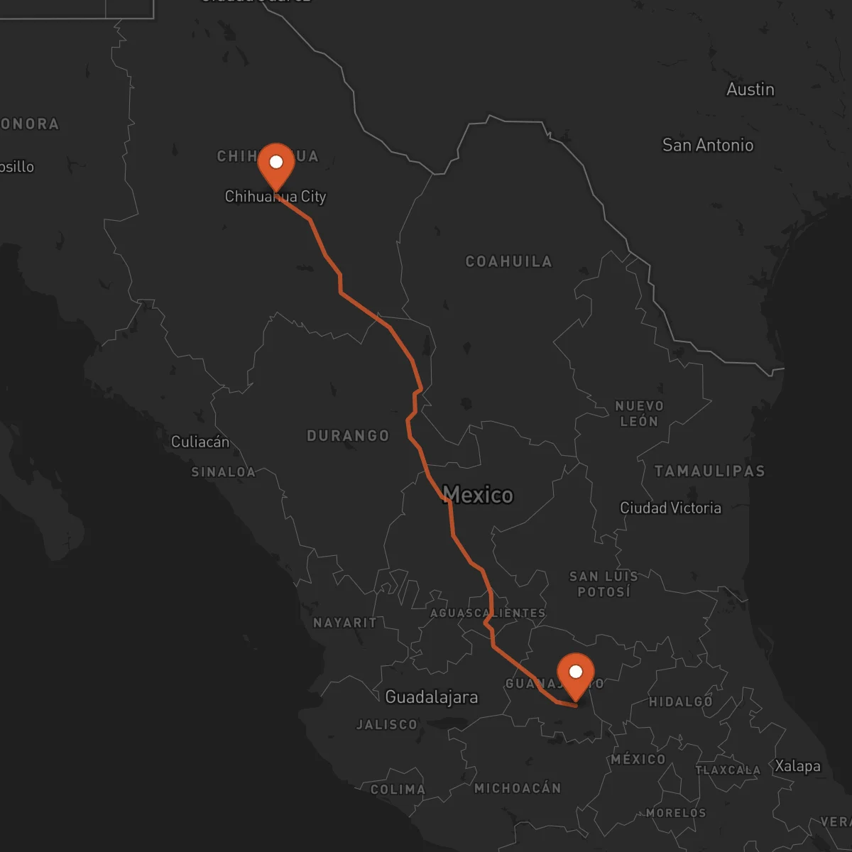 Ruta Celaya - Chihuahua