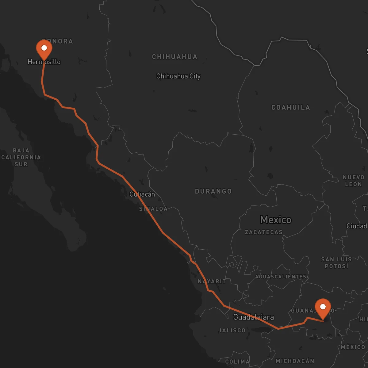 Ruta Celaya - Hermosillo