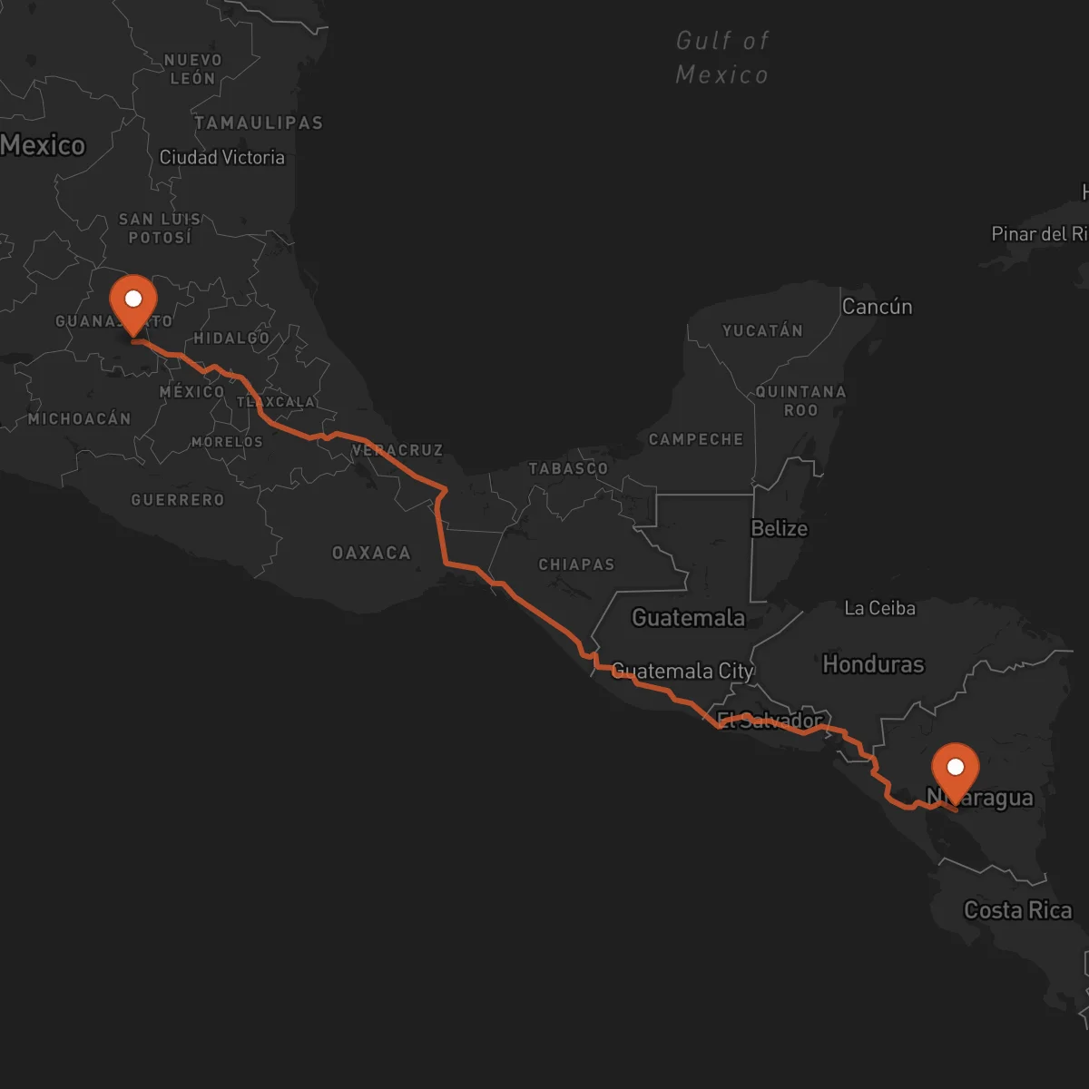 Ruta Celaya - Juigalpa