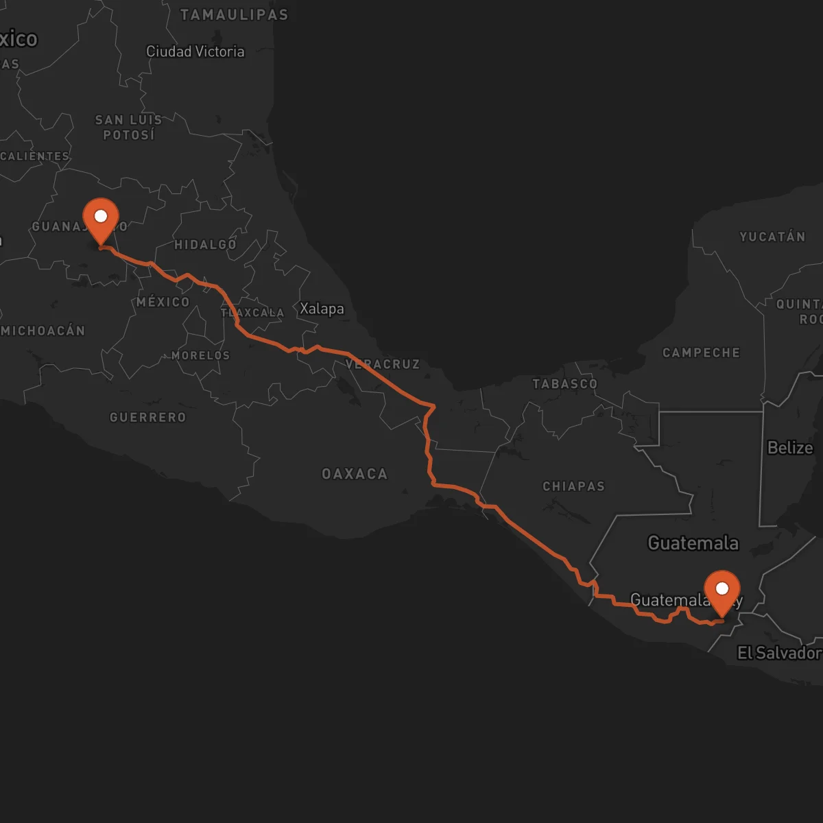 Ruta Celaya - Jutiapa