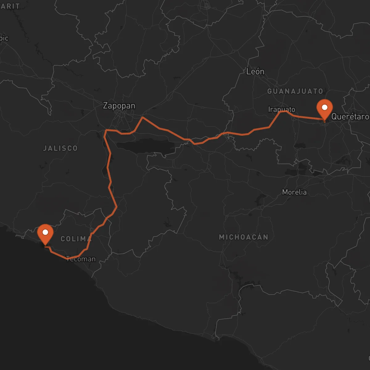 Ruta Celaya - Manzanillo