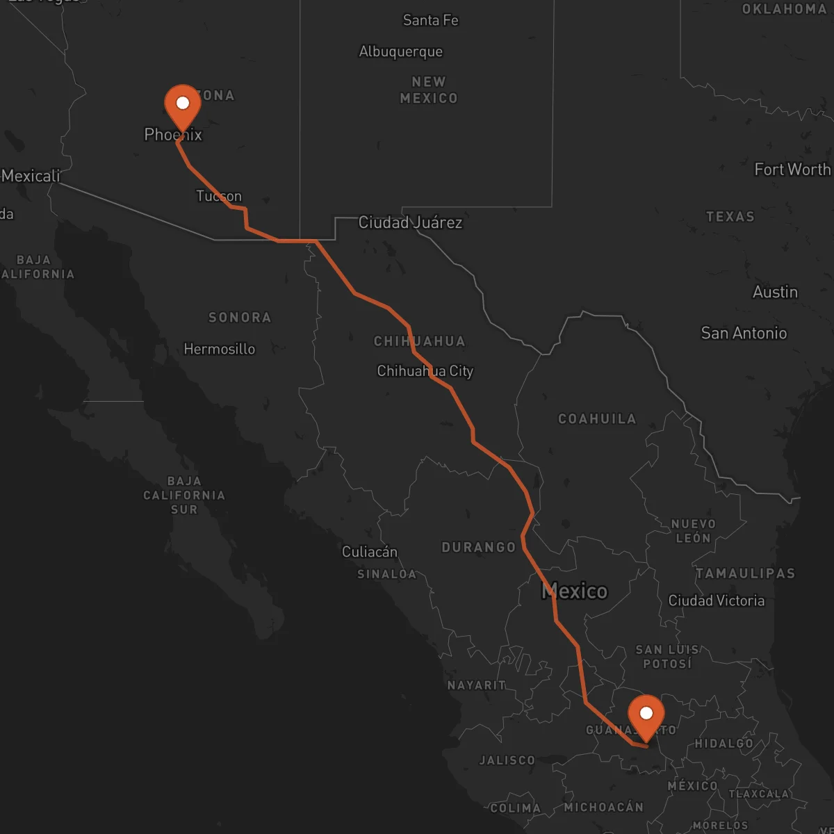 Ruta Celaya - Mesa