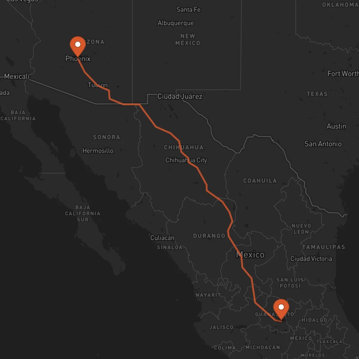 Ruta Celaya - Phoenix