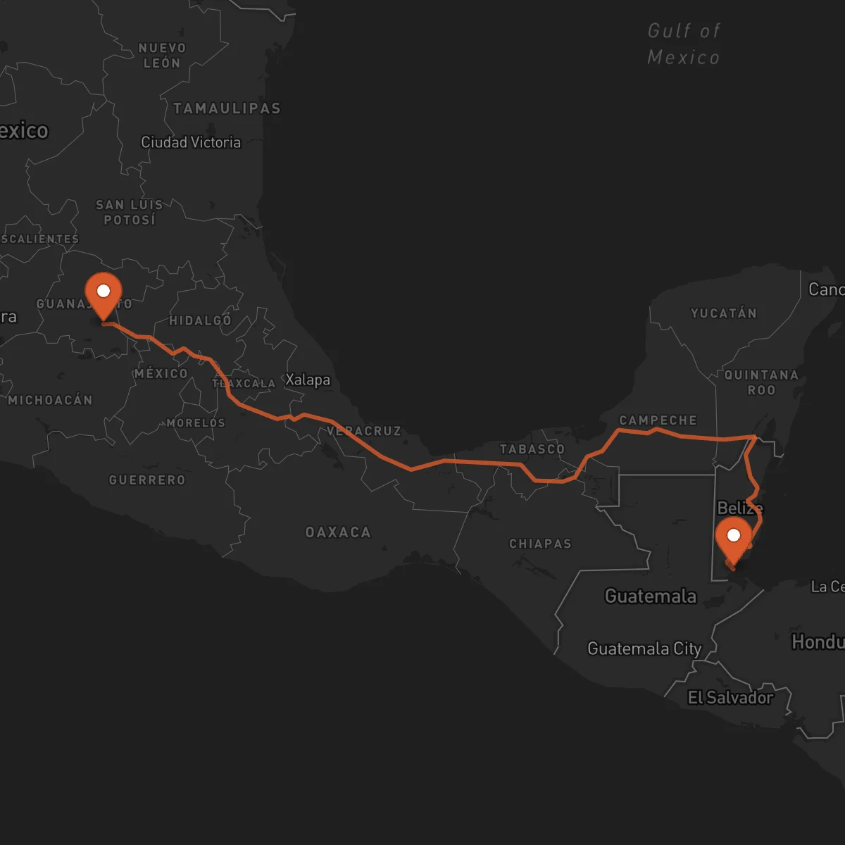 Ruta Celaya - Punta Gorda
