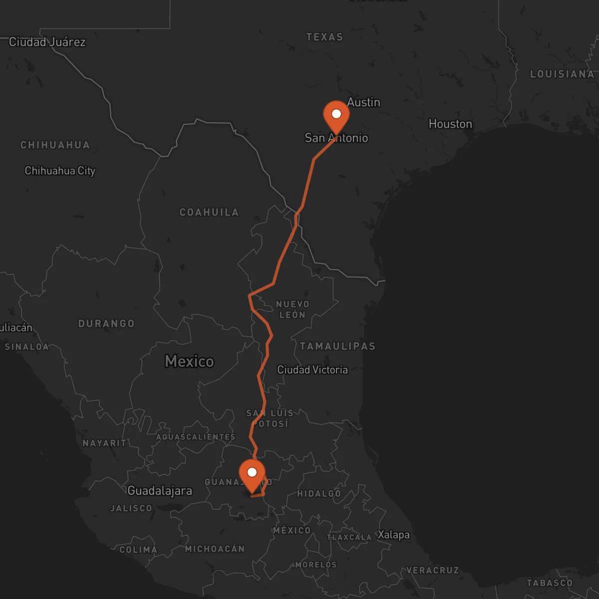 Ruta Celaya - San Antonio