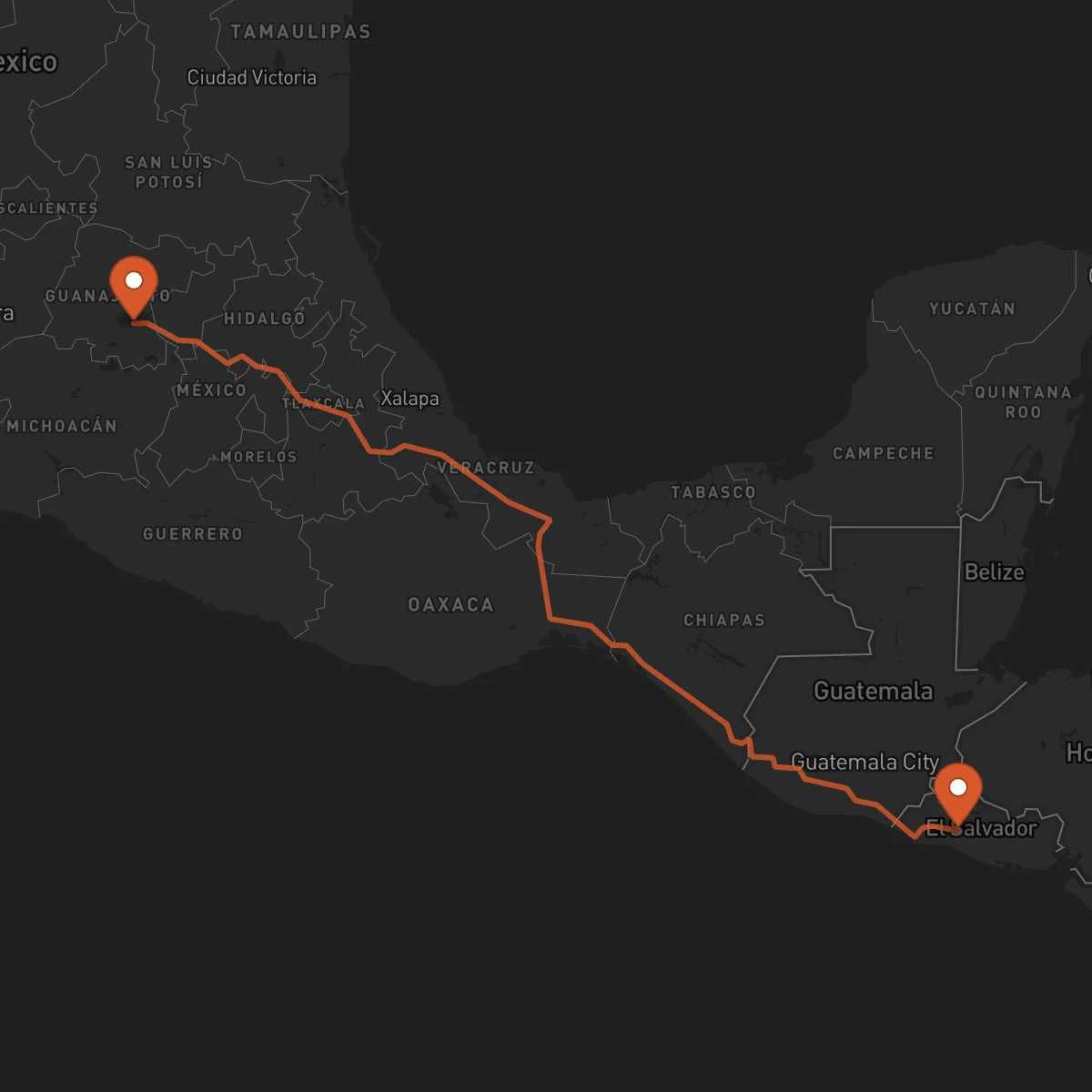 Ruta Celaya - San Salvador