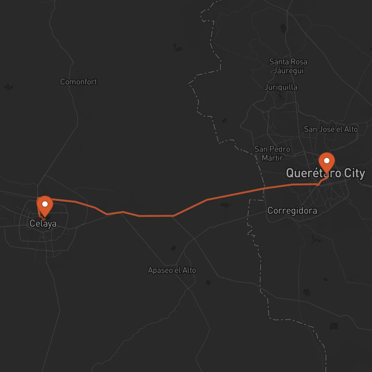 Ruta Celaya - Santiago de Querétaro