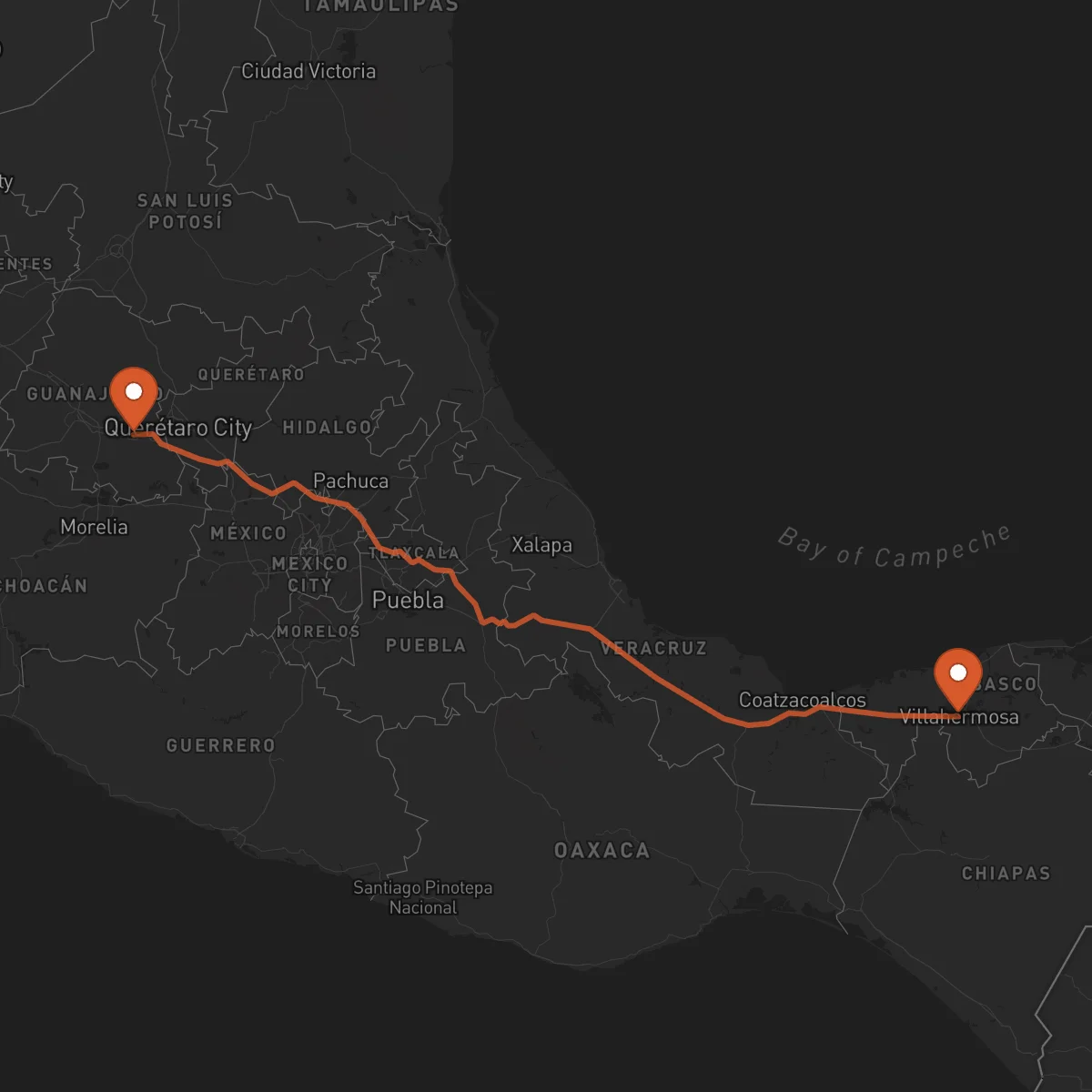 Ruta Villahermosa - Celaya