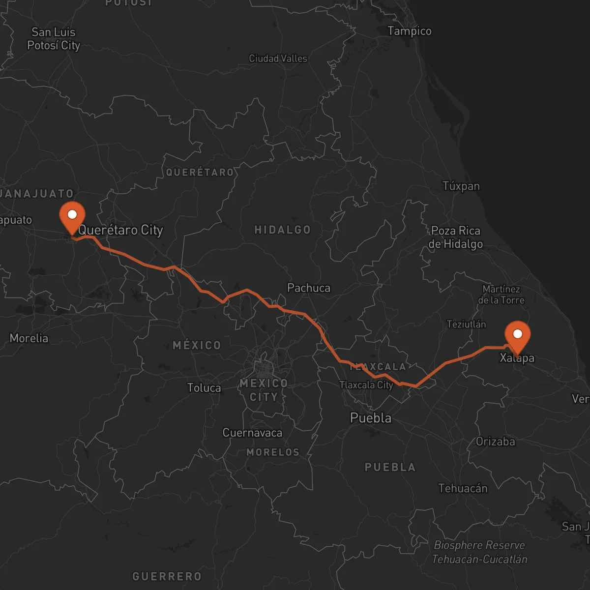 Ruta Celaya - Xalapa