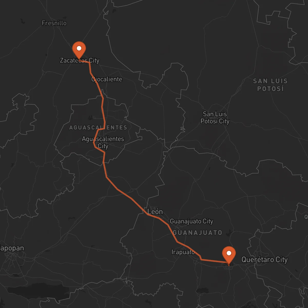 Ruta Zacatecas - Celaya