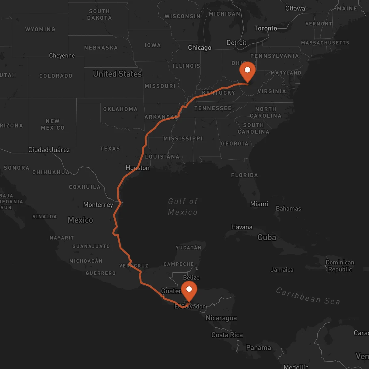 Ruta Charleston - Chalatenango